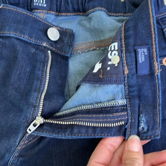 BNWOT Classic straight dark wash tall Gap denim blue jeans - Picture 4 of 14